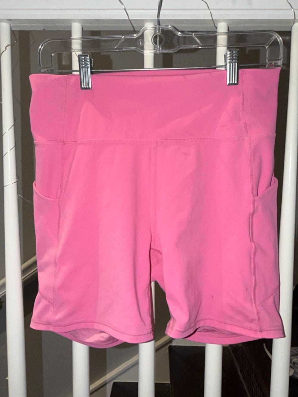Fabletics PureLuxe Pink Bike Shorts - L